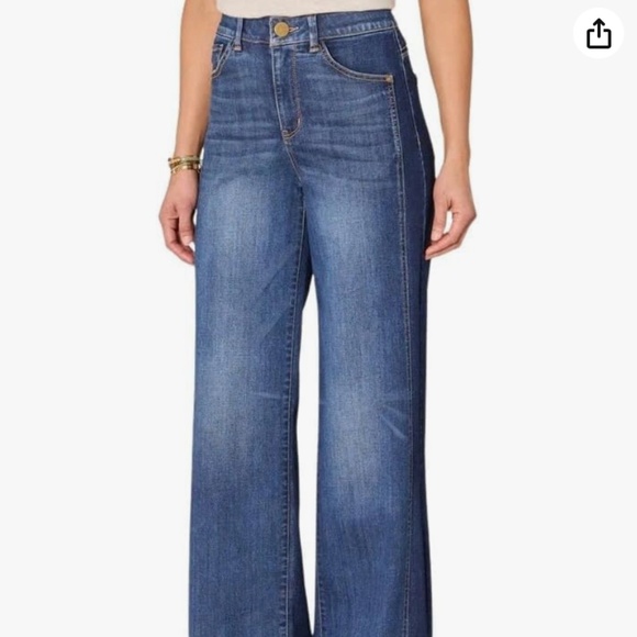 Democracy "Ab Solution" Wide Leg Jean Size 8 - Picture 8 of 9
